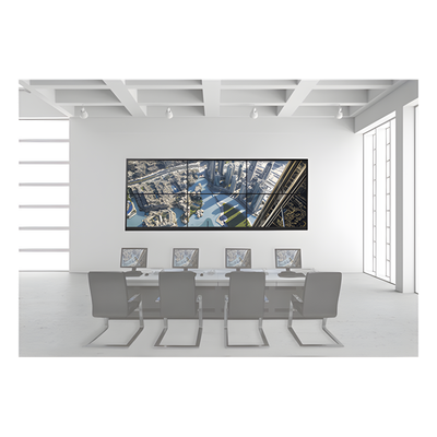 HIKVISION - Kit Videowall 3x2 / 6 Pantallas 55" Full HD / Decoder 16 HDMI 4K / Base de Piso / Estructura Acero / 128 Canales Simultáneos