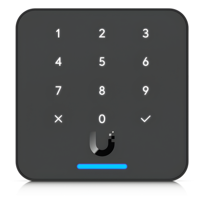 UBIQUITI - Lector de Acceso IP / Teclado Capacitivo 12 Botones / NFC 13.56 MHz / BLE 4.1 / PoE / IP55