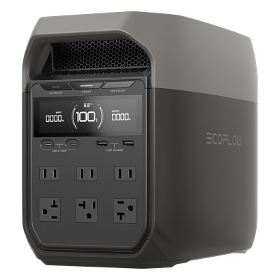 ECOFLOW - Estación de Energía / 1024 Wh LiFePO4 / 6 AC 1800 W / X-Boost 2600 W / 4 USB-C 100 W / Solar 500 W