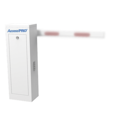 ACCESSPRO - Barrera Vehicular / Brazo hasta 4 m (13.1 ft) / Apertura 3 s / 127 VAC / 2400 ciclos/día / Torque 150 Nm / -20°C a 50°C