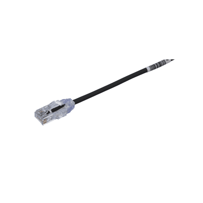 PANDUIT - Cable de Parcheo UTP Cat6A, CM/LSZH, Diámetro Reducido (28AWG), Color Negro, 0.5 Metros (1.64 Pies)