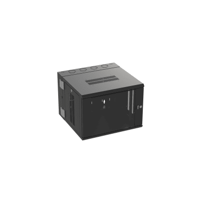 PANDUIT - Gabinete PanZone de Montaje en Pared, de 19in, Puerta con Ventana de Seguridad, 9 UR, 635mm de Profundidad, Color Negro