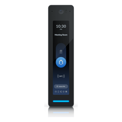 UBIQUITI - Lector de Acceso Avanzado / Cámara 2 MP / Pantalla Táctil 4.7' / NFC y PIN / Reconocimiento Facial / PoE / IP55