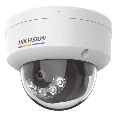 HIKVISION - Domo IP / 6 Megapixel / Dual Light 30 m (98.4 ft) / ColorVu 0.001 Lux / AcuSense Lite / IP67 / IK08 / PoE / Micro SD 512 GB