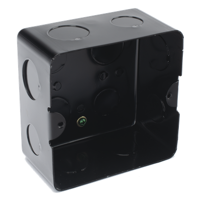 THORSMAN - Caja de Registro / Acero Galvanizado 1.45-1.50mm / 10x10 cm (3.94x3.94 in) / Incluye Tapa y Tornillos / Negro