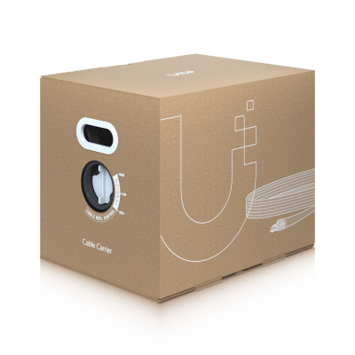 UBIQUITI - UISP Cable Carrier - Bobina de 305 Metros (1000 Pies) de Cable Ethernet de Grado Industrial con Protección Contra Daños Ambientales y Descargas Electrostáticas Color Negro