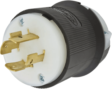 HUBBELL - Clavija Industrial con Bloqueo de Media Vuelta / 20 A 480 V AC / 3-Polos 4-Hilos con Tierra / L16-20P / IP20.