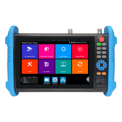 EPCOM - Tester de Video Profesional / Pantalla Táctil IPS 7" / 4K/8K H.265 / IP/HD/Analógico / TVI/CVI/AHD/CVBS / PoE 24W / TDR / HDMI 1080p / Autonomía 10 h