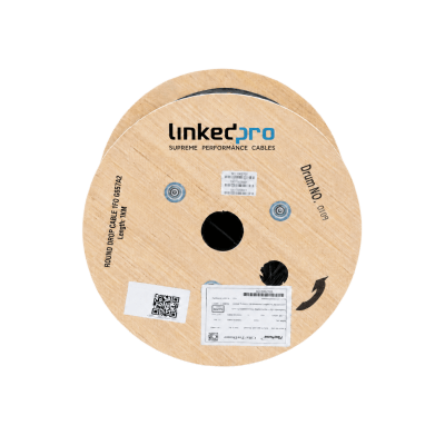 LINKEDPRO - Cable de Fibra Óptica Drop / Monomodo G.657A2 / 1 Hilo / 3 mm / 1 km / LSZH / Aéreo y Ducto