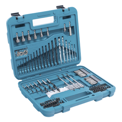 MAKITA - Juego de accesorios multipropósito / 100 piezas / Brocas y puntas para metal, concreto y madera / Maletín organizador