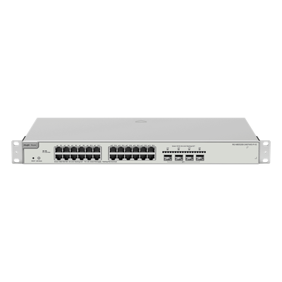 RUIJIE - Switch Administrable Capa 3 / 24 Puertos Gigabit PoE+ / 4 SFP+ 10Gb / 370W PoE / 128 Gb/s