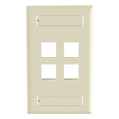 PANDUIT - Placa de Pared Vertical / 4 Puertos Keystone / ABS / 69.8 x 114.3 mm / 2.75 x 4.5 pulg. / Marfil