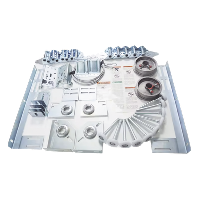 ACCESSPRO - Kit de Herrajes para Puerta de Garage / 20x8 pies (6.1x2.4 m) / 12 Rodamientos / Tubo 20 pies (6.1 m) / Guías Verticales y Horizontales