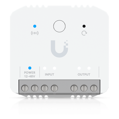 UBIQUITI - Relé Inteligente / Contacto Seco 10A / 12-48V DC / 12-240V AC / Alcance Inalámbrico 2 km (1.2 mi) / Integración UniFi Protect