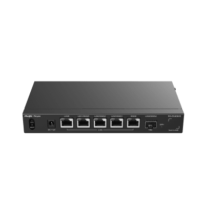 RUIJIE - Router Core Balanceador con Función SD-WAN, 1 puertos LAN , 5 puertos LAN/WAN Multi-gigabit,  Un SFP+ LAN/WAN,1 Puertos WAN Multi-gigabit 2.5G, hasta 400 clientes .