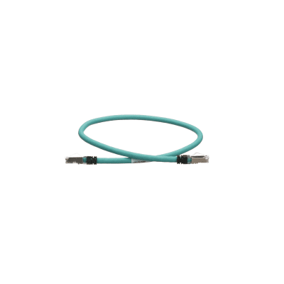 PANDUIT - Patch Cord Cat5e de Grado Industrial 600V, Blindado SF/UTP, Calibre 24 AWG, Color Aqua, 60 cm (23.62 pulgadas).