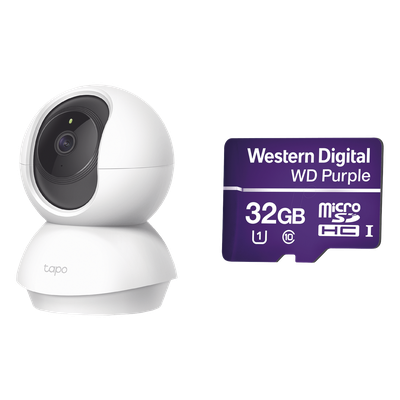 TP-LINK - Cámara IP Wi-Fi / 2 Megapixel / Audio Bidireccional / Detección de Movimiento / Micro SD 32 GB / 2.4 GHz