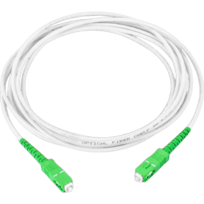 LINKEDPRO BY EPCOM - Jumper de Fibra Óptica Monomodo SC/APC-SC/APC Simplex, Color Blanco 2 Metros