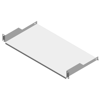 LINKEDPRO - Charola para Rack Blanca de 19" de 2 postes, 23 cm de Profundidad, 1 Unidad de rack