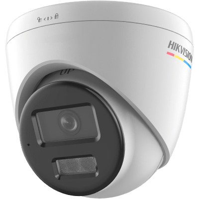 HIKVISION - [Dual Light + ColorVu] Turret IP 2 Megapixel / Lente 2.8 mm / 30 mts IR + 30 mts Luz Blanca / Micrófono Integrado / ACUSENSE Lite / Exterior IP67 / dWDR / PoE / Micro SD