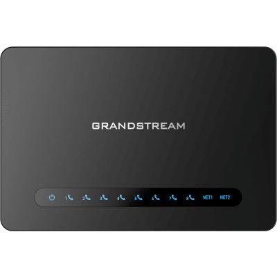 GRANDSTREAM - Gateway 8 Puertos FXS (Conectar Teléfono Análogo) con Router NAT Gigabit / 2 Perfiles SIP / Cifrado AES / Conferencia de Voz 3 Participantes / Calidad de Voz HD / Fax T.38 / 2 Puertos Gigabit / Aprovisionamiento Automatizado TR069