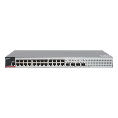 RUIJIE - Switch Administrable L2+ / 24 Puertos Gigabit / 4 Uplink SFP 2.5G / 68 Gbps / 15.6 W / 1.71 in