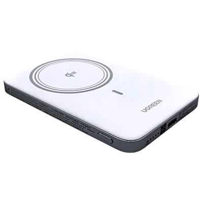 UGREEN - Power Bank Magnético Inalámbrico / 5000 mAh / 20W USB-C PD3.0 + 15W Carga Inalámbrica / Compatible MagSafe y Qi / Diseño Ultrafino 8.6 mm (0.3 in) / Carga Simultánea Cable + Inalámbrica / Bater&iacute