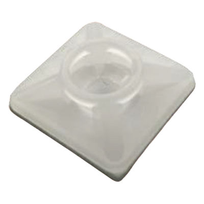 THORSMAN - Base Autoadherible para Cinchos / 19x19 mm / Nylon Resistente / Temperatura -10°C a 50°C / Paquete 100 Piezas / Orificio Central para Tornillo