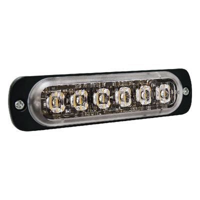 SIGNALPRO - Luz Auxiliar LED / 6 LED / Rojo / Perfil Ultra Bajo 9 mm (0.35 in) / SAE J595 Clase 1 / ECE R65 / IPX7