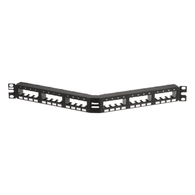 PANDUIT - Panel de Parcheo Modular / 24 Puertos / Diseño Angulado / 1U / 19 Pulgadas / Placas Frontales Extraíbles