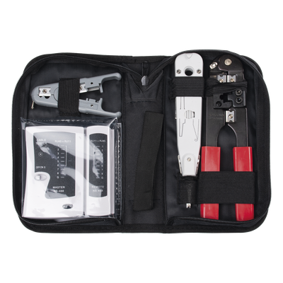 LINKEDPRO BY EPCOM - Kit de Herramientas para Instalación de Redes / Probador LED / Pinzas Ponchadoras / Herramienta 110 IDC / Pelacables Ajustable