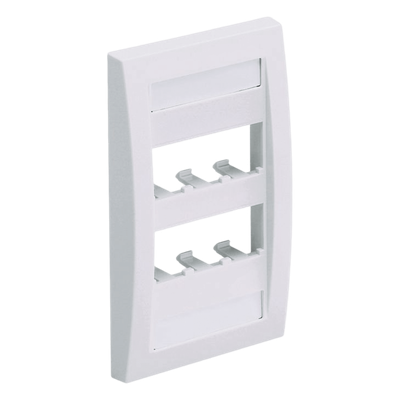 PANDUIT - Placa de Pared Vertical / 6 Puertos Mini-Com / Etiquetas Integradas / 2.75 x 4.5 pulg. / Blanco Mate