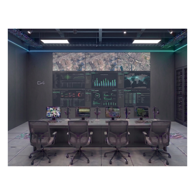 HIKVISION - Videowall LCD 3x3 / 9 Pantallas 55" Full HD / Bisel 3.5 mm / Decodificador 16 Salidas HDMI 4K / 256 Canales / Brillo 500 cd/m² / Operación 24/7 / Montaje de Pared