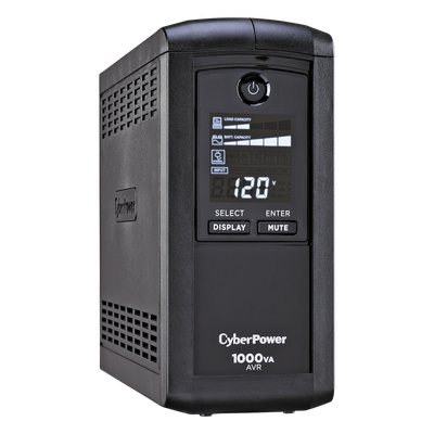 CYBERPOWER - UPS de 1000 VA/600 W, Topología Línea Interactiva, Entrada 120 Vca NEMA 5-15P, Tipo Mini Torre, Con 9 Tomas NEMA 5-15R