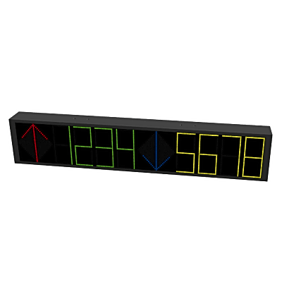 HIKVISION - Pantalla Guía Estacionamiento Interior Doble Vía 4 Dígitos / 7-8 mm Pixel Pitch / 3800 cd/m² Luminancia / 110° Ángulo Visión / RS485 y RJ45 / 7 Colores / Iconos Personalizables / AC 100-240V