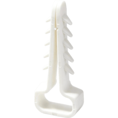 LINKEDPRO - Grapa Taquete de Nylon para Fijación de Cables en Interior y Exterior / Color Blanco / 6 × 14 mm / Paquete con 100 Piezas