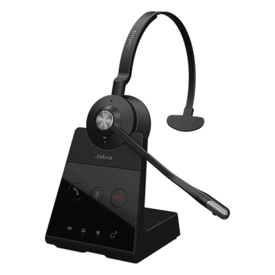 JABRA - Auricular Inalámbrico Profesional / DECT / Alcance 150 m (492.1 ft) / Doble Conectividad Teléfono y Softphone / Audio Banda Ancha / Cancelación de Ruido / Autonomía 13 h