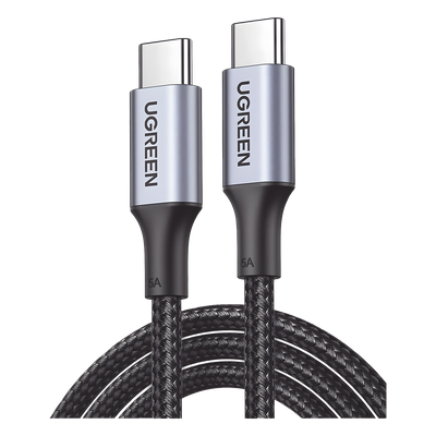 UGREEN - Cable USB-C a USB-C / Carga Rápida 100W / Transferencia 480 Mbps / Nylon Trenzado 3 m (9.8 ft) / Aluminio