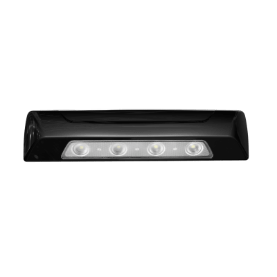 SIGNALPRO - Luz de Escena, 4 led, Bisel Blanco, 12–24vcd, Led Blanco y Lente Transparente