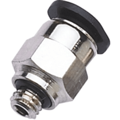 TITAN-AUTOMATION - Conector Neumático Mini Push In / Recto / Para Tubo Ø4 mm / Roscado M5 / Conexión Rápida