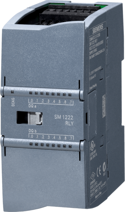 SIEMENS - Módulo Digital de Salida SM 1222 / 16 Salidas Relay 2A / 24V DC / IP20 / Aprobaciones Internacionales / Potencial de Calentamiento Global 68.6 kg CO2