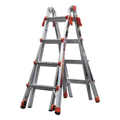 LITTLE GIANT LADDER SYSTEMS - Escalera Multi-Posiciones / 17' (5.18 m) / Aluminio Espacial / 136 kg / Superficies Inclinadas