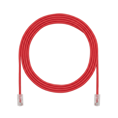 PANDUIT - Cable de Parcheo UTP, Cat6A, 24 AWG, CM, Color Rojo, 6.71 Metros (22 Pies)