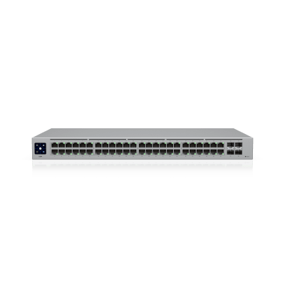 UBIQUITI - USW-48 — Switch Layer 2 de 48 Puertos GbE + 4 Puertos SFP con Diseño Fanless para Funcionamiento Totalmente Silencioso