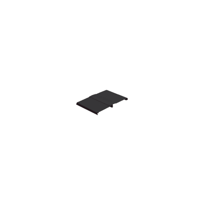 PANDUIT - Tapa Con Bisagra a Presión Para Canaleta FiberRunner™ FR12X4BL6, de PVC Rígido, Color Negro, 1.8 m de Largo