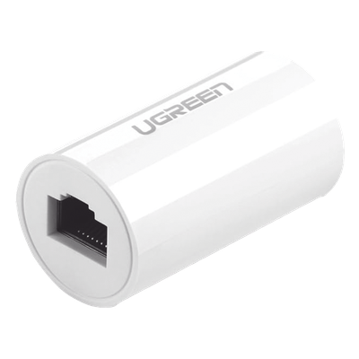 UGREEN - Acoplador RJ45 / Protección contra rayos / 1000Mbps / Cat7-Cat5e / POE / 100m (328 ft) / Ignífugo ABS