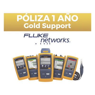 FLUKE NETWORKS - Póliza de Soporte Gold / 1 Año / Certificador de Fibra Óptica CFP-Q-ADD / Calibración Anual / Reparación y Reemplazo de Accesorios