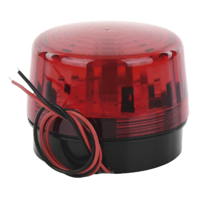 SFIRE - Luz Estroboscópica LED / 35 LEDs / 8 Patrones de Parpadeo / IP66 / 12-24 Vcc/Vca / Batería de Respaldo 9V