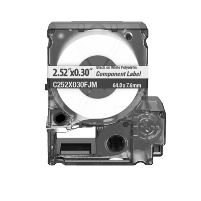 PANDUIT - Cassette de Etiquetas de Componente de Poliéster No Adhesivas 2.52 Pulgadas (6.4 cm) W x 0.3 Pulgadas (0.76 cm) H