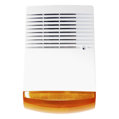 SFIRE - Sirena Estrobo para Exterior / 120 dB / IP65 / Luz Estroboscópica 12 VDC / Anti-Sabotaje